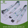 Factory directly supply polyester stitched logo lanyard with safety buckle (free sample)